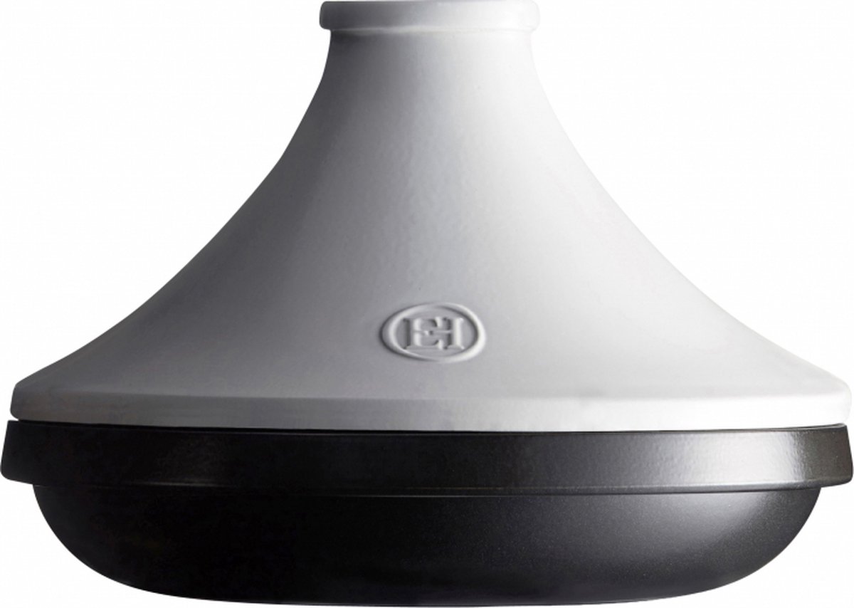 Emile Henry Tajine Delight - Zwart / Wit - Inductie - ø 27 cm / 1.85 liter