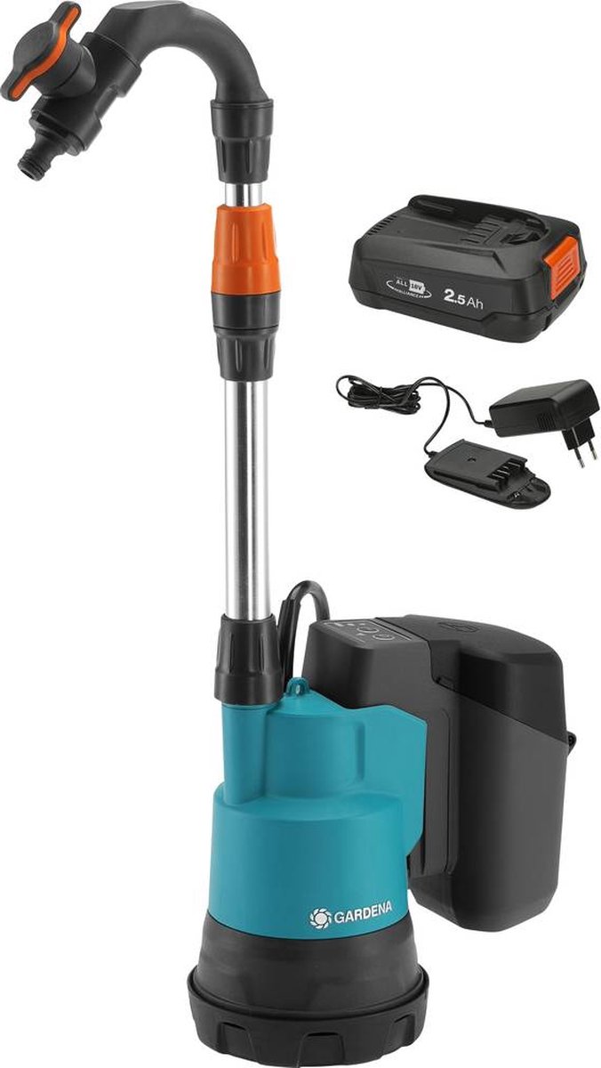 GARDENA 2000/2 18V P4A Ready 14602-61 Vatpomp 2.000 l/h 20 m