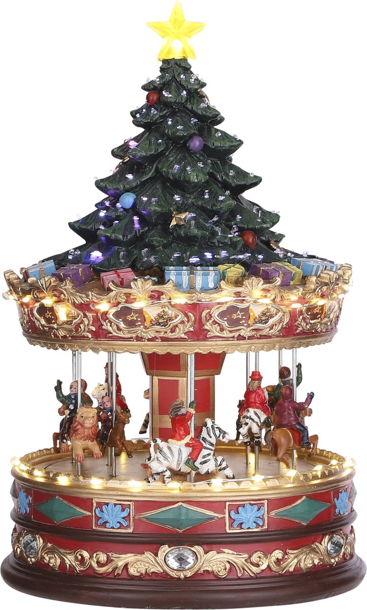 - Carousel with Christmas tree on top adapter included - Luville