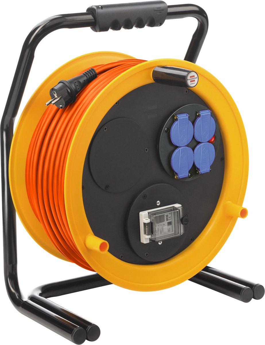 Brennenstuhl Brobusta FI IP44 kabelhaspel voor nijverheid/bouw | 25m | H07RN-F 3G2,5 FR - 1311254