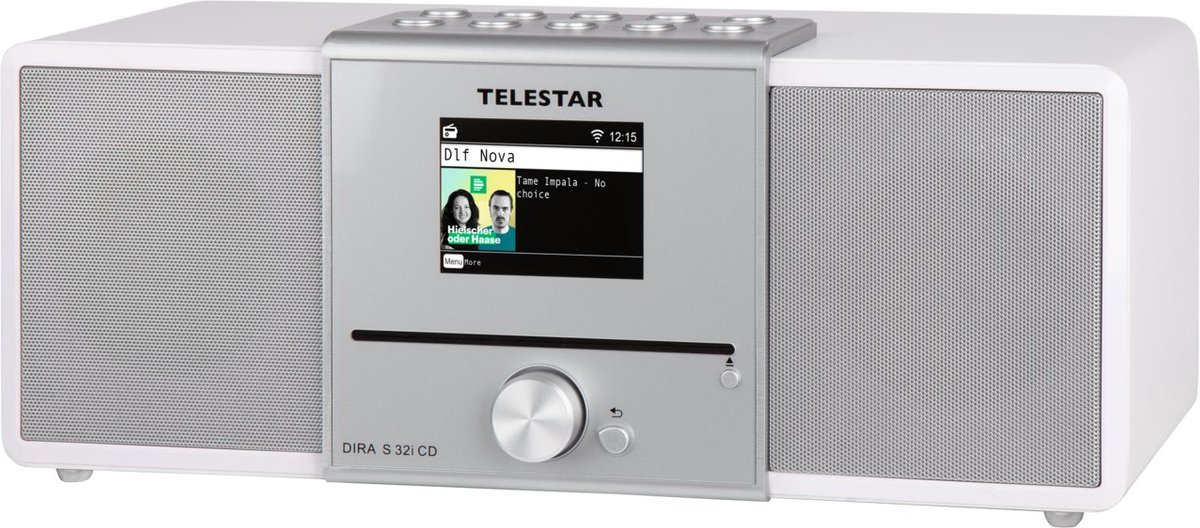 Telestar DIRA S32i CD EWF Multifunctionele Stereo Radio met CD-speler DAB+ / FM / Internet / Bluetooth Wit - 30-320-03