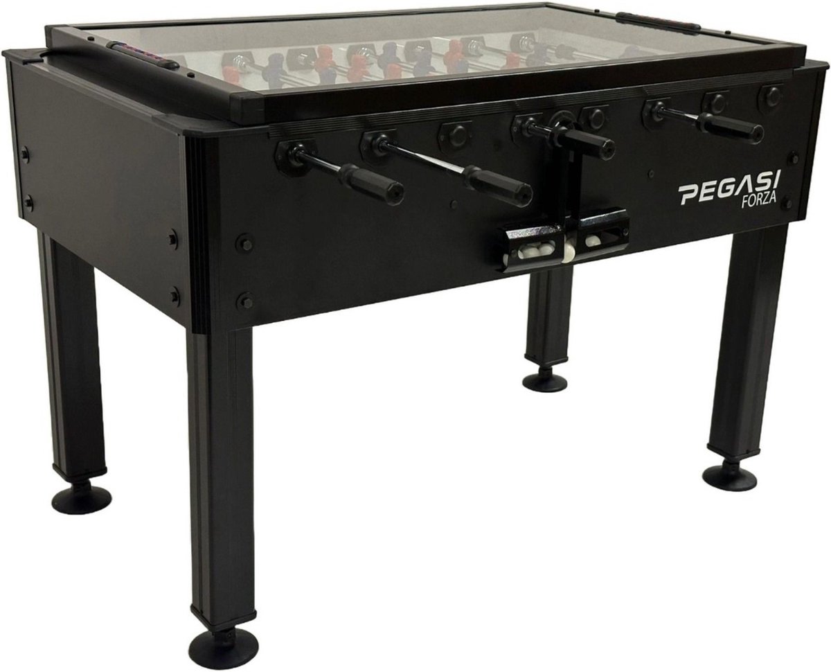 Voetbaltafel Pegasi | Forza Pro Black | Glasplaat