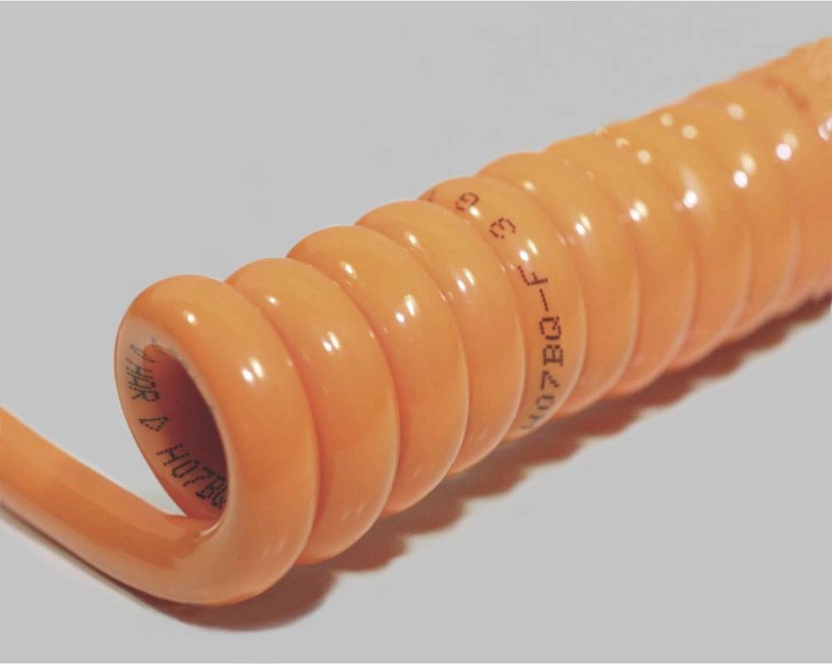 BKL Electronic 1506128 Spiraalkabel H07BQ-F 800 mm / 3200 mm 7 G 1.50 mm² Oranje 1 stuk(s)