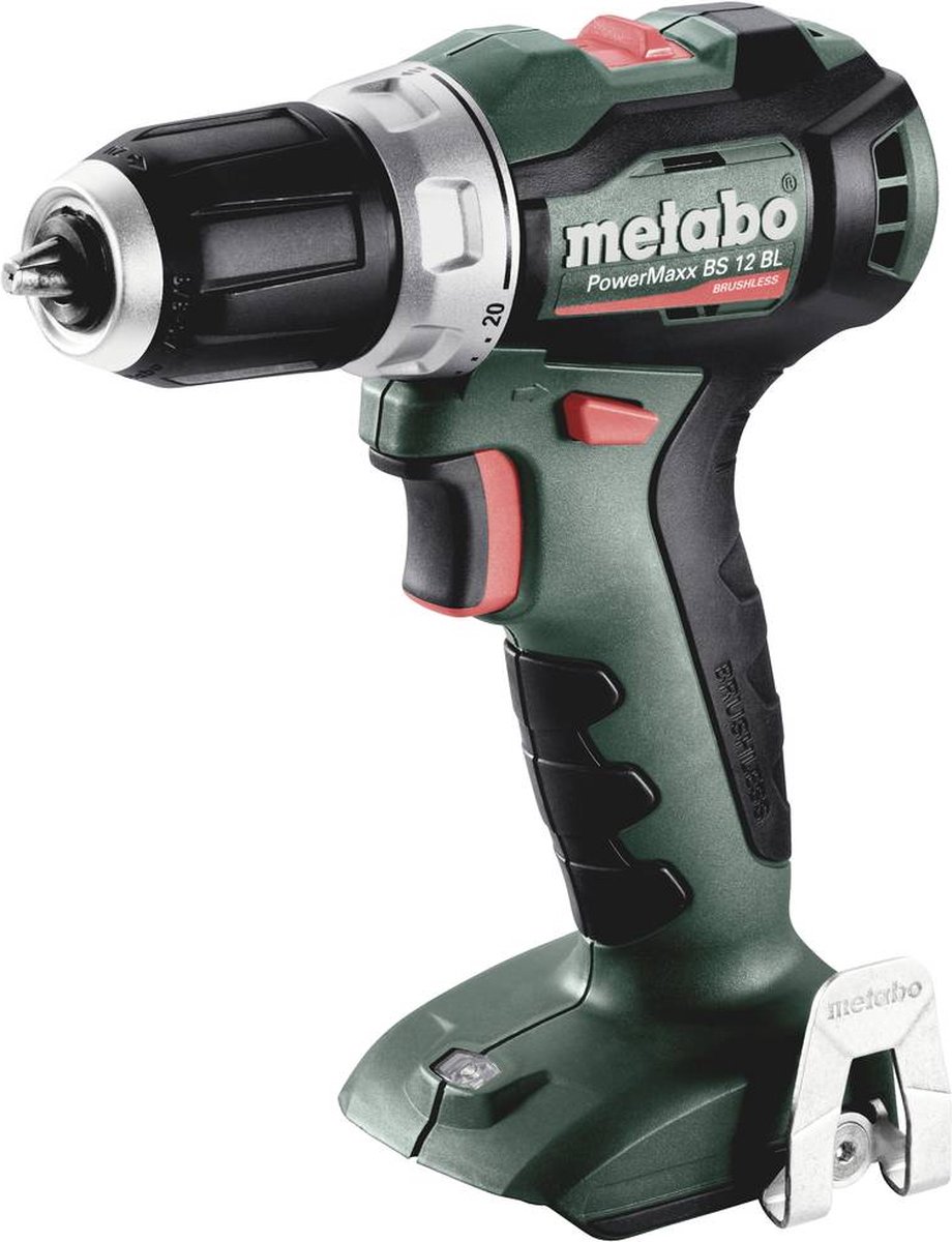 Metabo PowerMaxx BS 12 BL 601044850 Accu-schroefboormachine 12 V Brushless, Zonder accu, Zonder lader