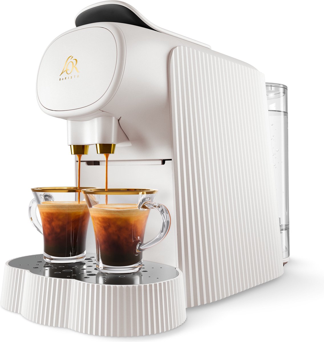 Alessi Koffiecupmachine Plisse - Geschikt voor L'OR Barista, Nespresso® Cups - LM9014/W - Wit