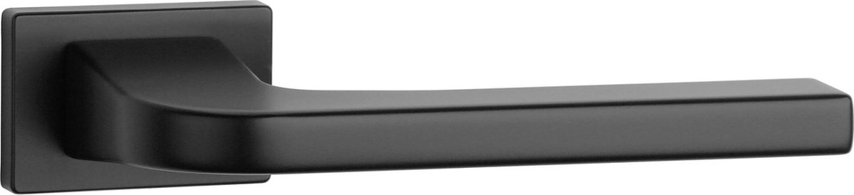 Aprile Massieve Deurkruk Ismena Zwart Op Rechthoekig Rozet