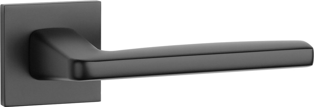 Aprile Massieve Deurkruk Erba Zwart Op Vierkant Rozet