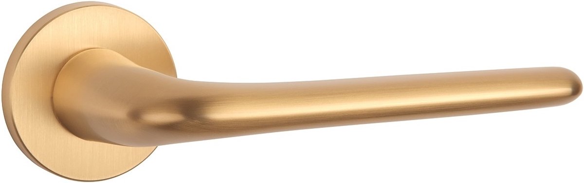 Aprile Massieve Deurkruk Azalia Mat Goud Op Rond Rozet