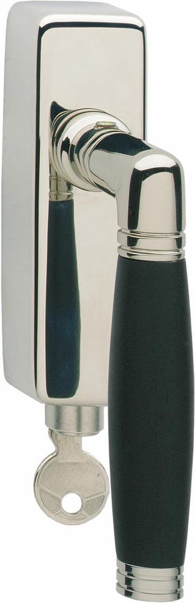 Intersteel Raamkruk Ton 222 afsluitbaar nikkel/ebbenhout