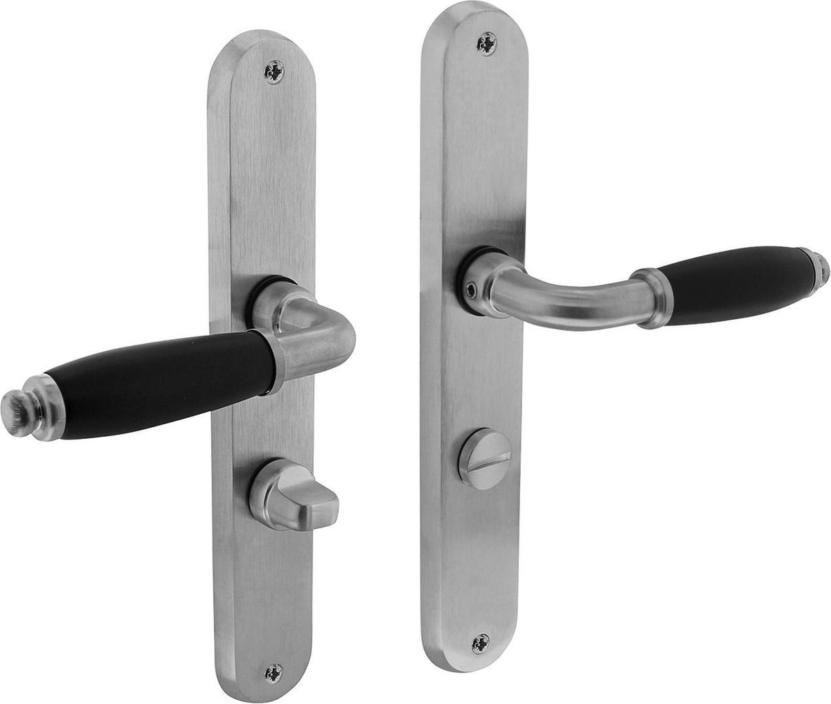 Intersteel Deurkruk Courgette met ovaal schild 238x39x9mm mat chroom