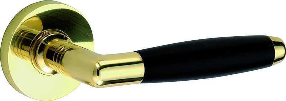 Artitec Mi Satori Deurkruk op rozet Ton ebbenhout/Vivo messing ongelakt