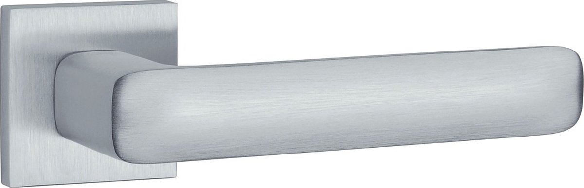 Aprile Massieve Deurkruk Stella Mat Chroom Op Vierkant Rozet