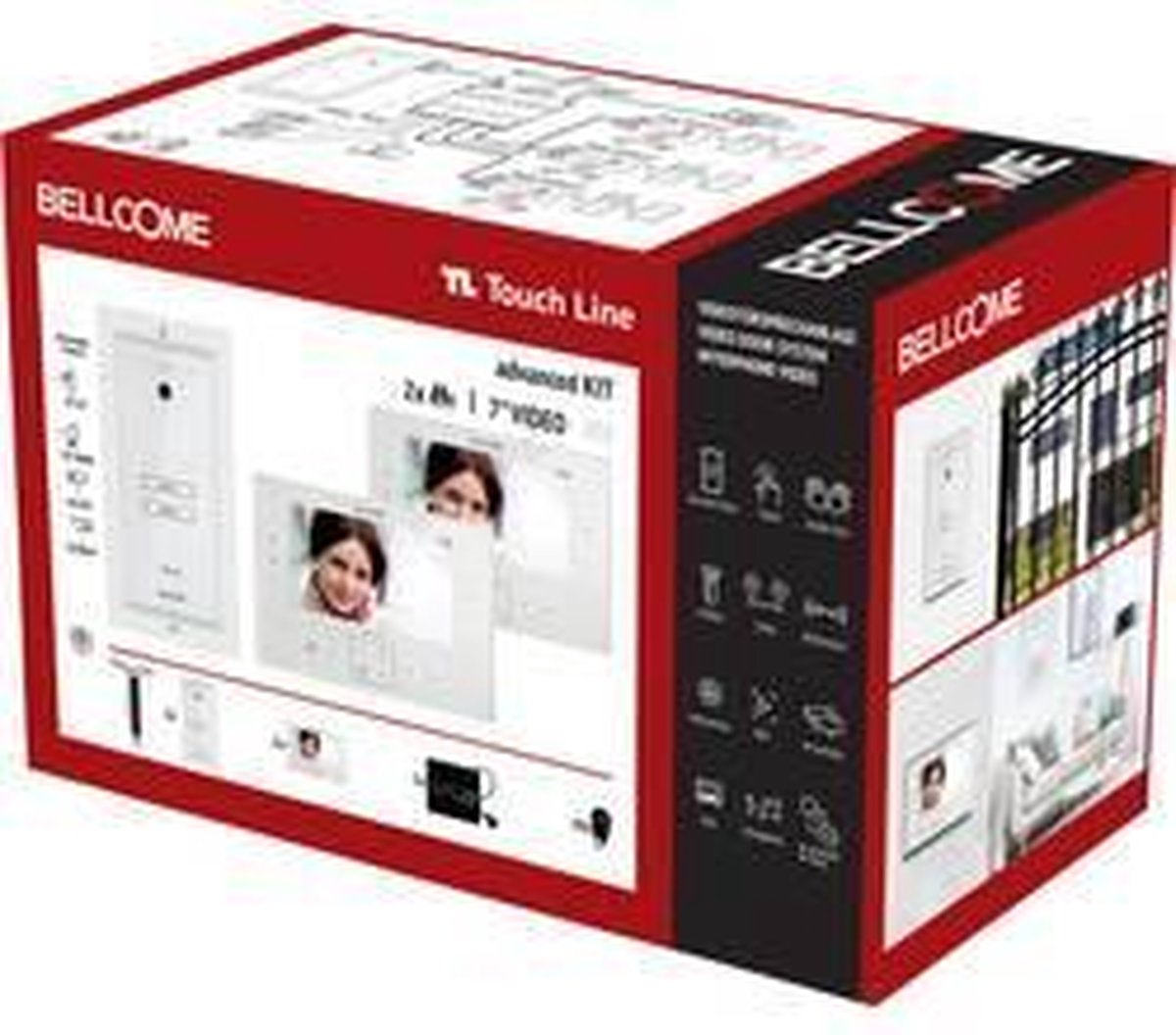 Bellcome Advanced 7 Video-Kit 2 Familie Complete set voor Video-deurintercom Kabelgebonden 14-delig Wit