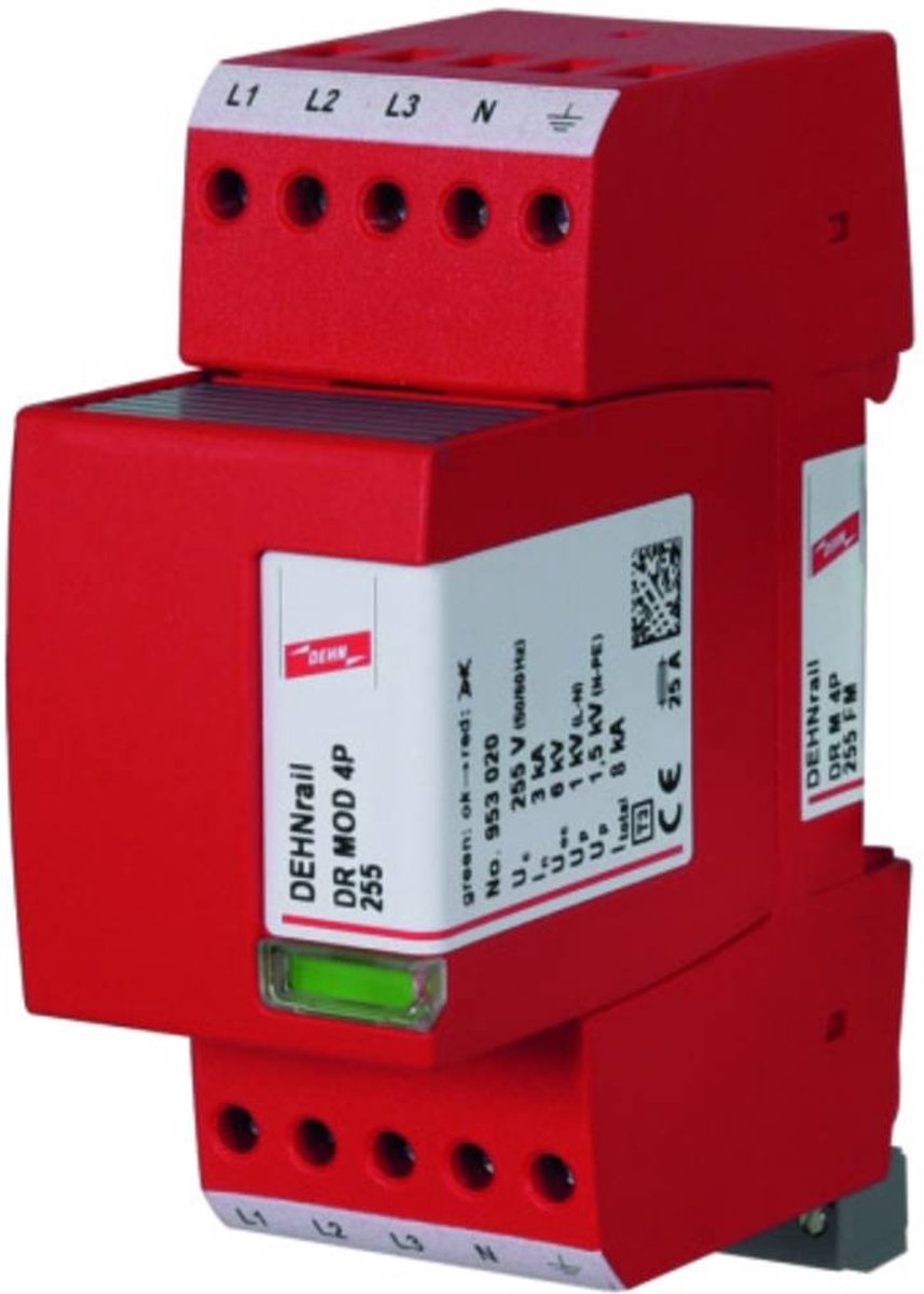 DEHN 953405 DR M 4P 255 FM Overspanningsveilige afleider Overspanningsbeveiliging voor: Verdeelkast 8 kA 1 stuk(s)
