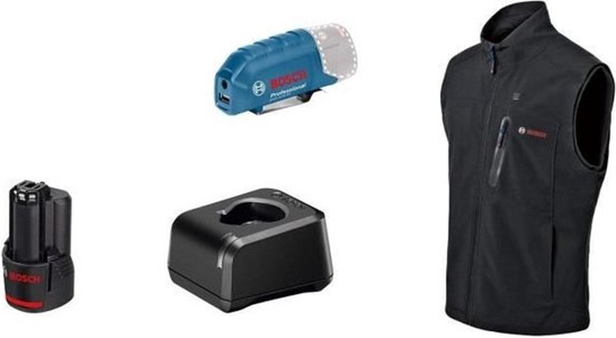 Bosch Blauw GHV 12 + 18V XA | Verwarmde bodywarmer 3XL | Incl. accu & lader - 06188000G9