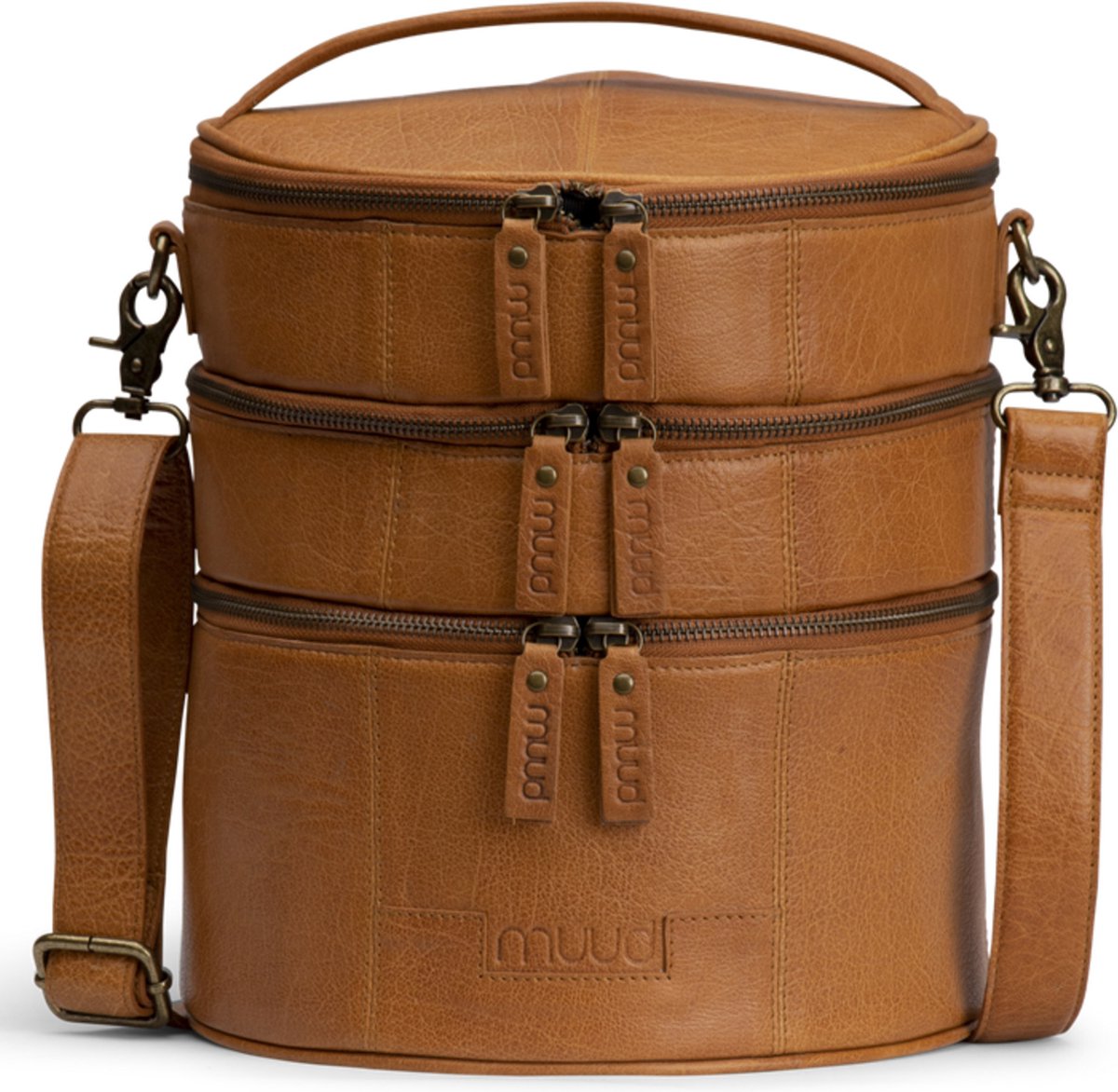 MUUD Bturn Whisky - Handgemaakt leren tas voor diverse projecten 27xØ25cm
