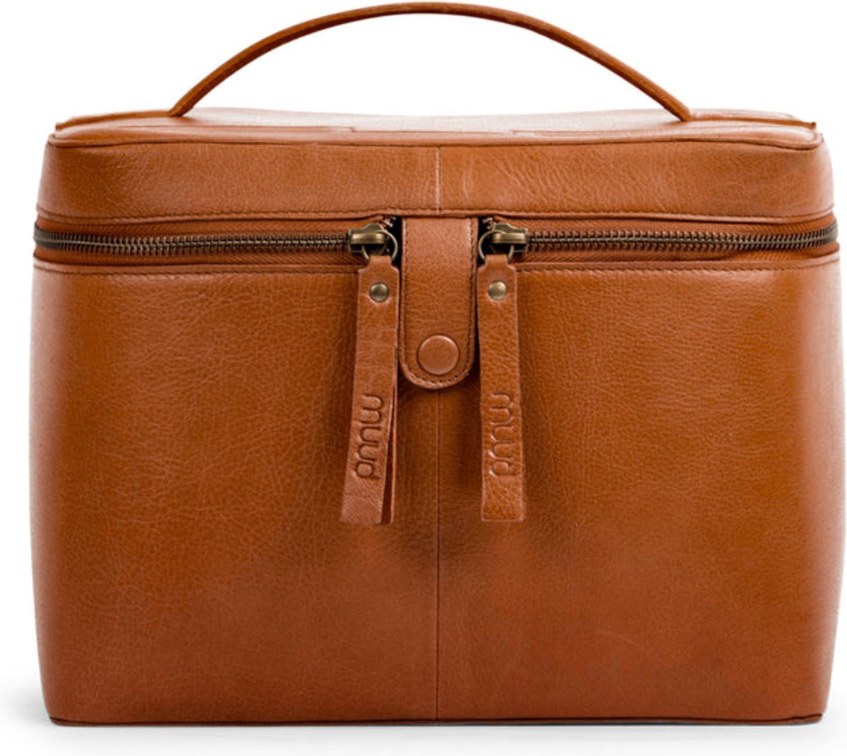 MUUD Lexi Whisky - Handgemaakt leren ruime handwerktas Whisky - 20x26cm