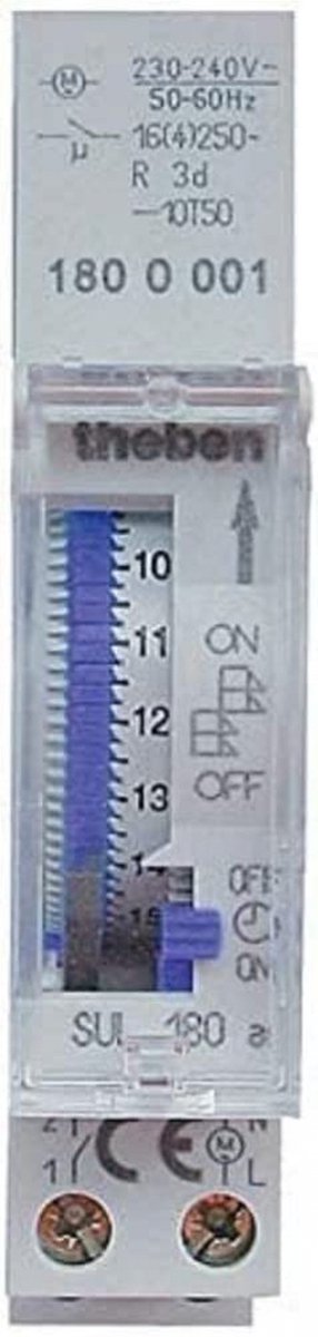 Theben 1800001 DIN-rail schakelklok Analoog 230 V