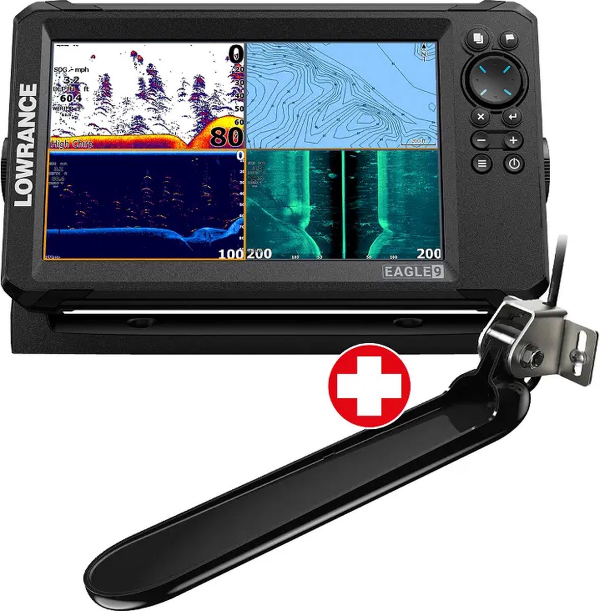 Lowrance Eagle 7 met TripleShot HD transducer fish finder/kaartplotter