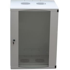 LogiLink W12F64G 19inch-wandkast (b x h x d) 540 x 595 x 450 mm 12 HE Zwart-grijs (RAL 7021)