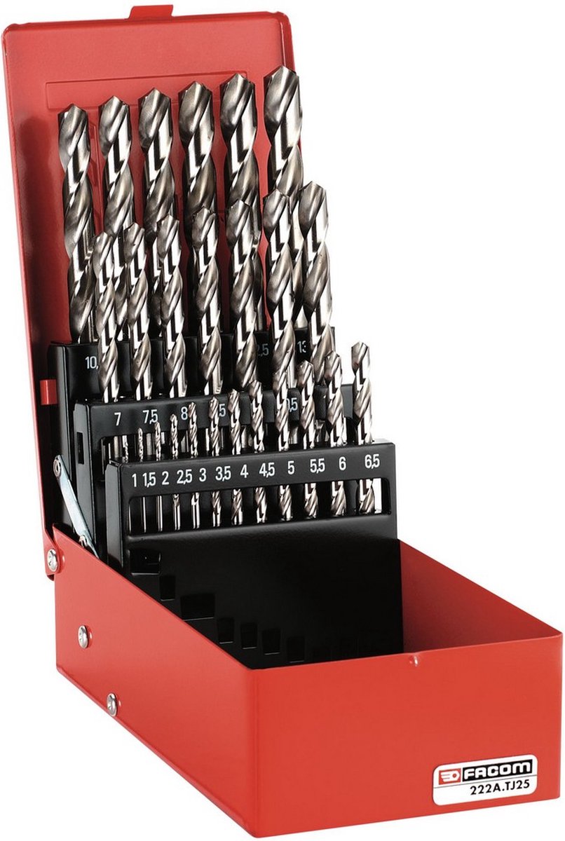 Facom 222a.tj sets geslepen boren 1-10mm - 222A.TJ19