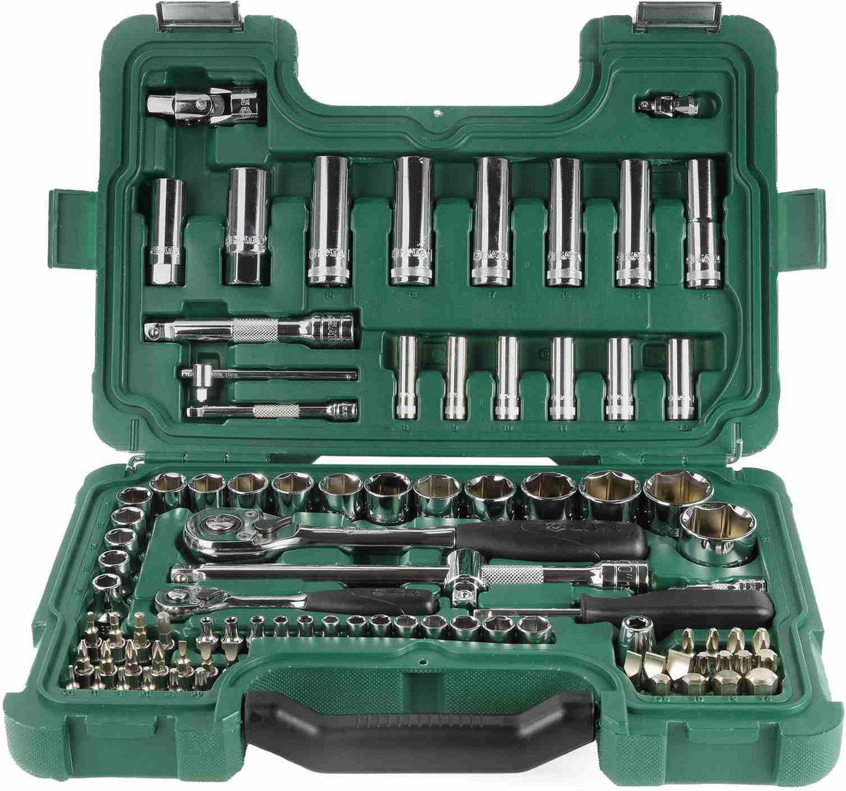 SATA Doppenset met ratel 1/4 i 1/2 6-kant 88-delig - SAT09013SJ