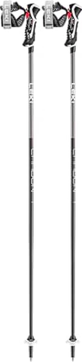 LEKI Carbon 14 3D skistokken zwart/grijs/rood, 115 cm