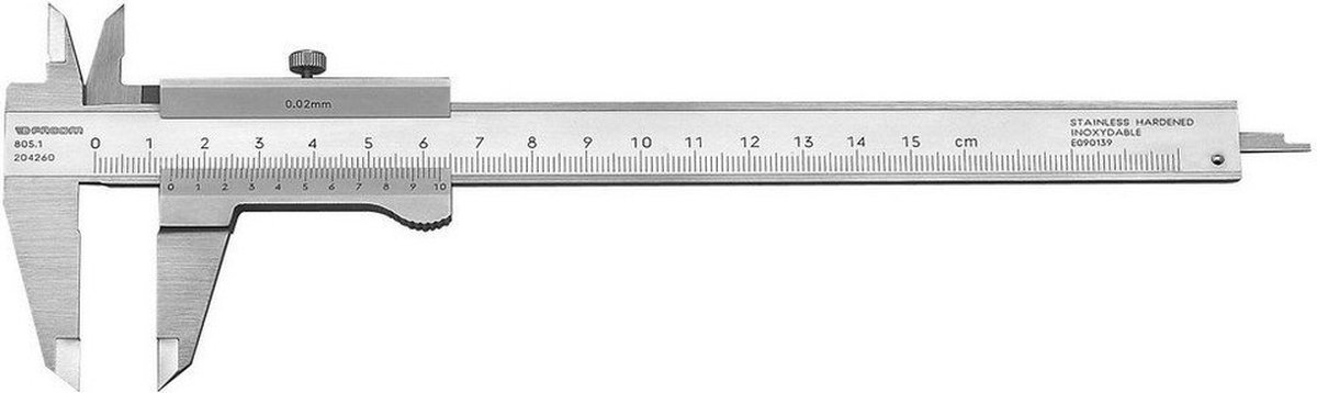 Facom 805 universele schuifmaat met inwendige bekken, 1/50 mm, 150mm - 805.1