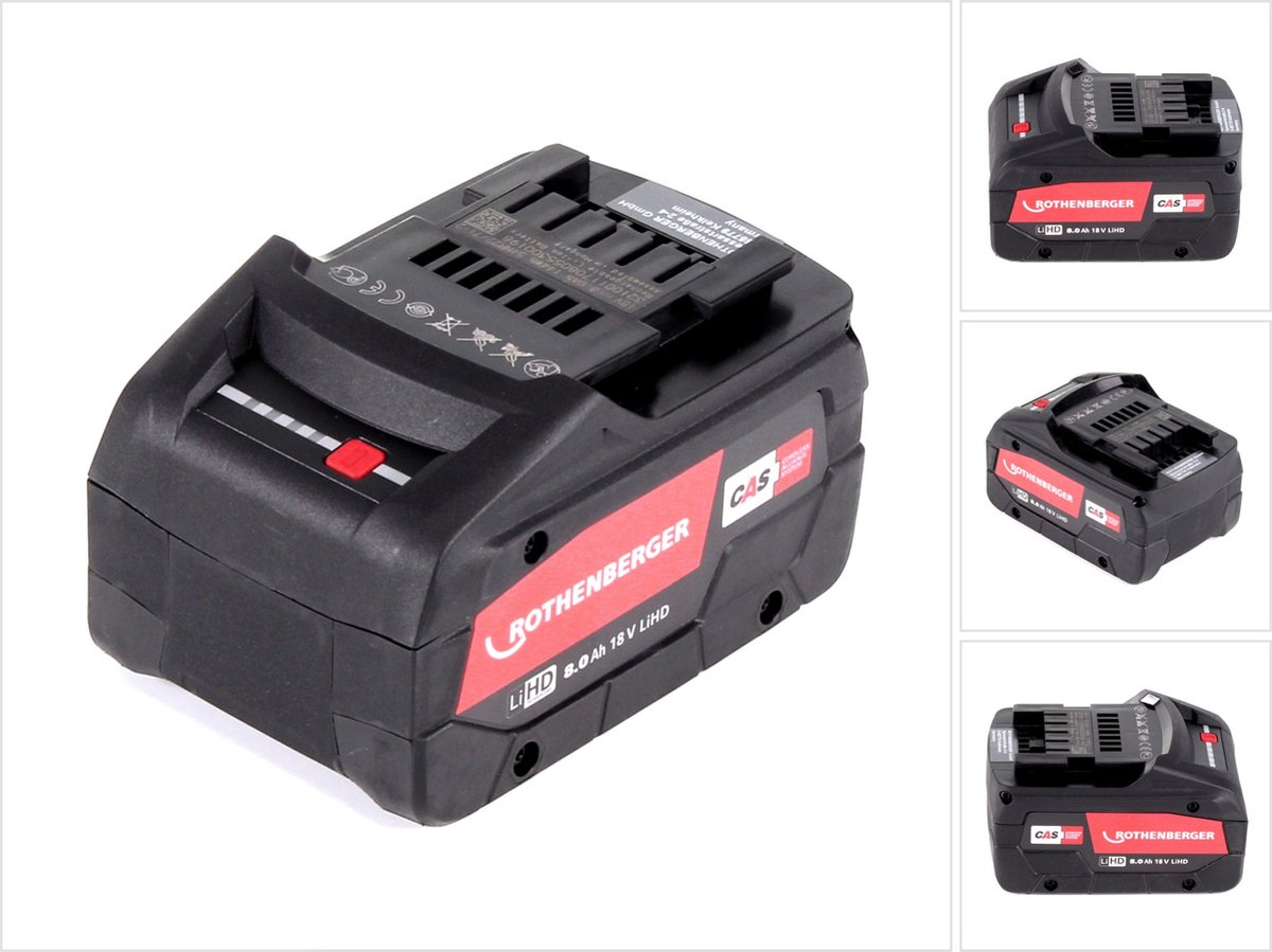 Rothenberger 1000002549 RO BP18/8 18V LiHD Accu - 8,0Ah