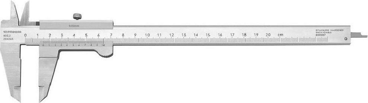Facom 805 universele schuifmaat met inwendige bekken, 1/50 mm, 200mm - 805.2