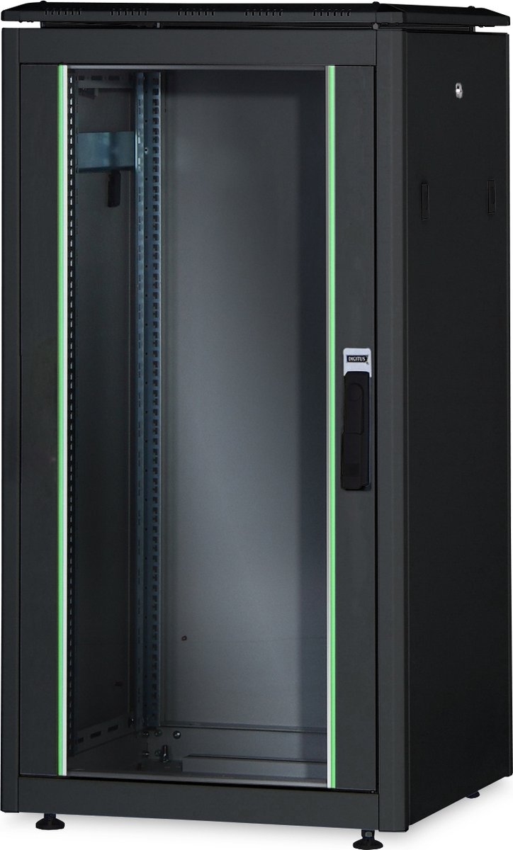 Digitus DN-19 26U-6/10-B-1 19inch-patchkast (b x h x d) 600 x 1342 x 1000 mm 26 HE Zwart, Zwart (RAL 9005)