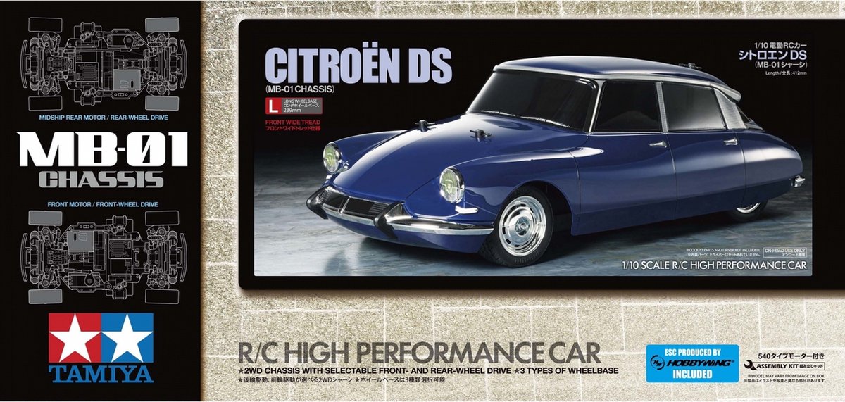 Tamiya 1:10 RC auto Elektro Straatmodel Citroen DS Bouwpakket