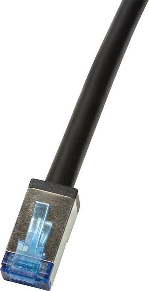 LogiLink CQ7133S RJ45 Netwerkkabel, patchkabel CAT 6A S/FTP 40.00 m Zwart Afgeschermd, UV-bestendig, Oliebestendig 1 stuk(s)