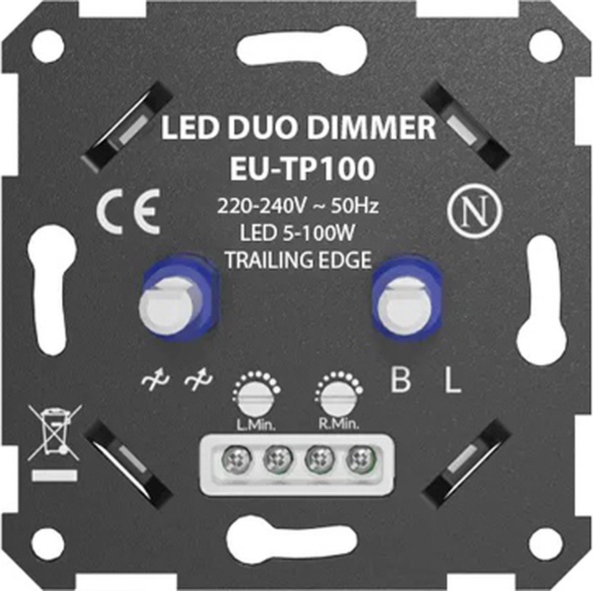 Ratio LED duo dimmer 5-100W