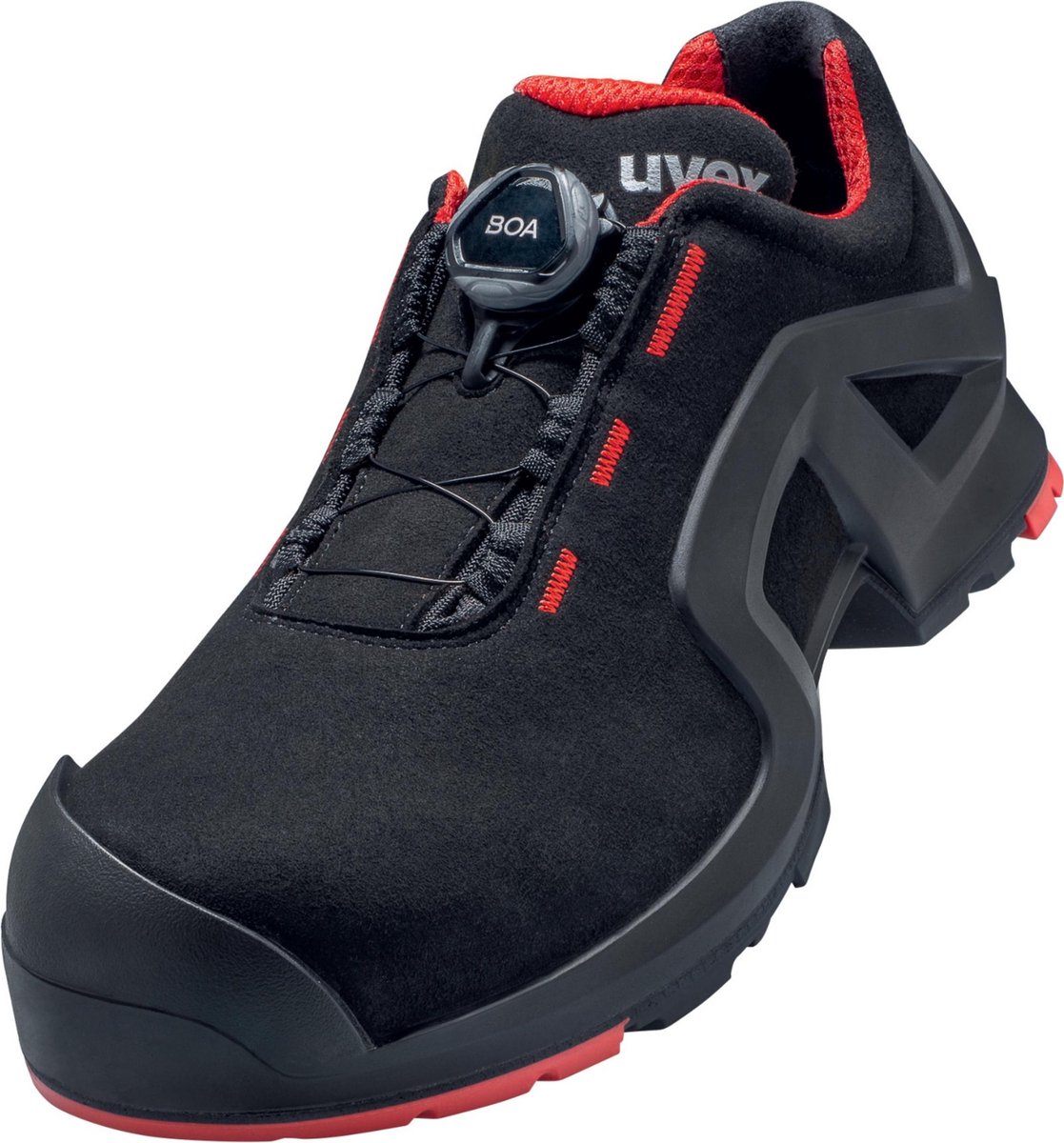 uvex 6567 6567245 Lage veiligheidsschoenen S3 Schoenmaat (EU): 45 Zwart/rood 1 paar