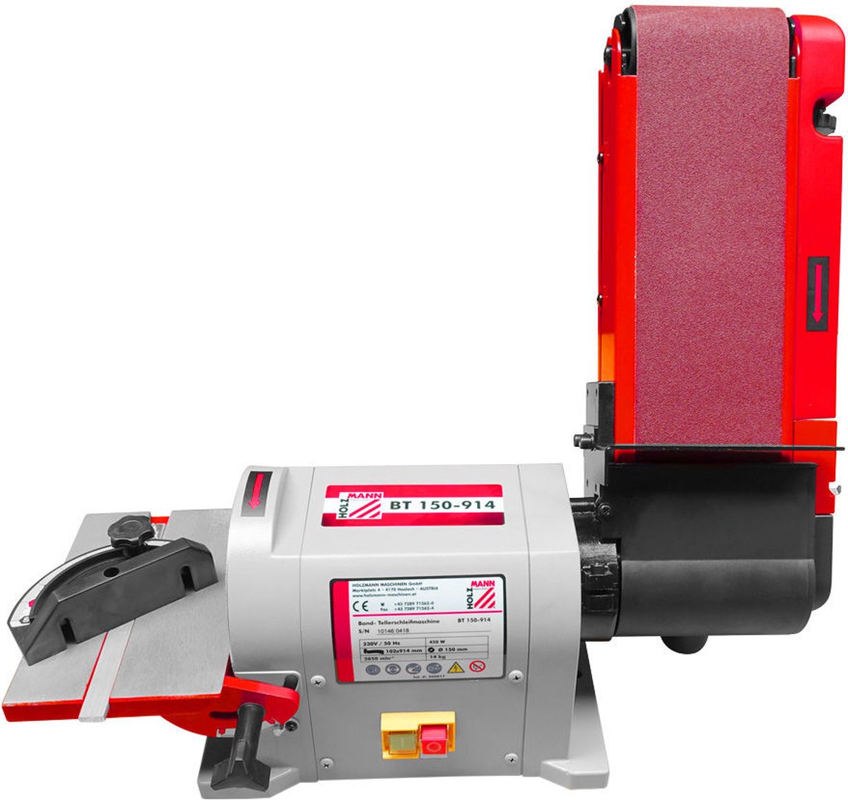 Holzmann Maschinen BT150-914_230V Band- en schotelslijper 450 W 15 cm