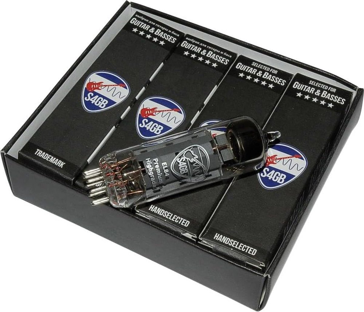 BTB Vertrieb EL84 S4GB Premium Elektronenbuis Matched Kwartet Geselecteerd voor Gitaren Eindpentode Aantal polen: 9 Fitting: Noval 4 stuk(s)