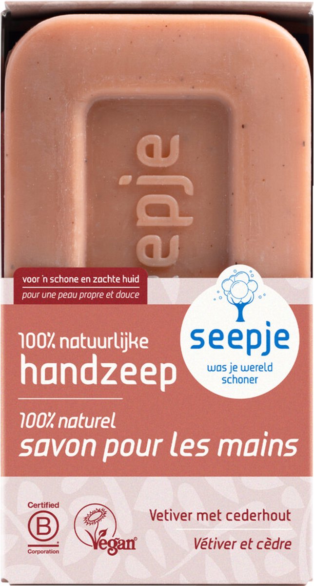 12x Seepje Vaste Handzeep Vetiver met Cederhout 120 gr