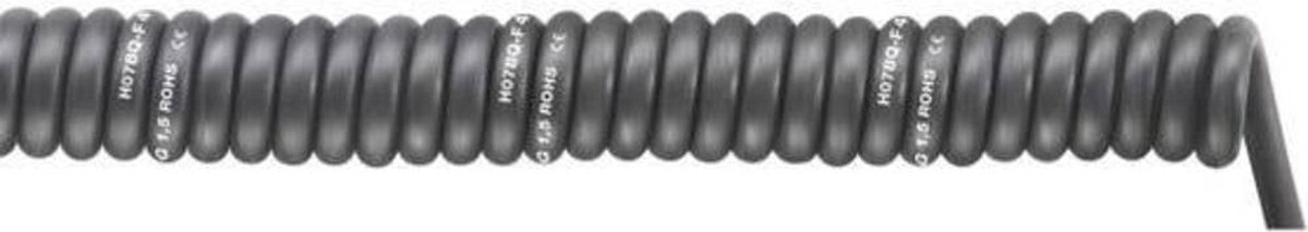 LAPP 70002760 Spiraalkabel SPIRAL H07BQ-F 1500 mm / 4500 mm 5 G 1.50 mm² Zwart 1 stuk(s)