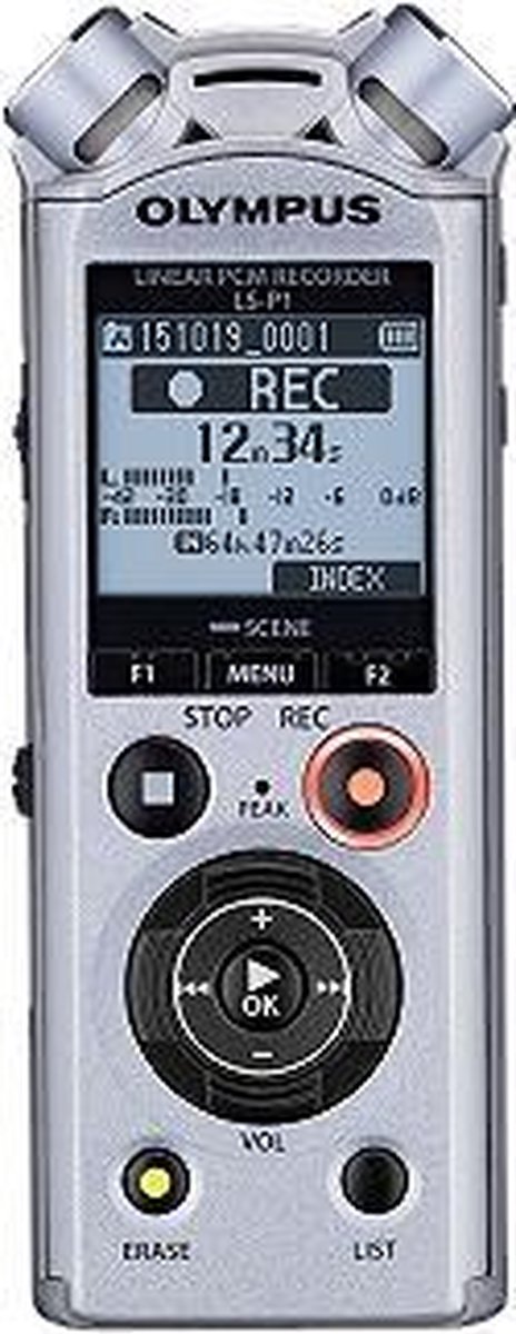 Olympus LS-P1 Digitaal dicteerapparaat Opnameduur (max.) 123 h Zilver