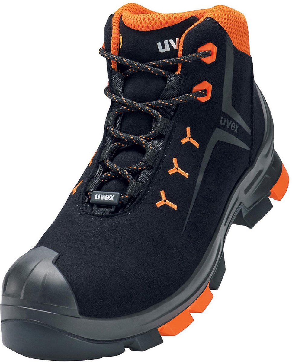 uvex 2 6509243 Hoge veiligheidsschoenen ESD S3 Schoenmaat (EU): 43 Zwart, Oranje 1 paar