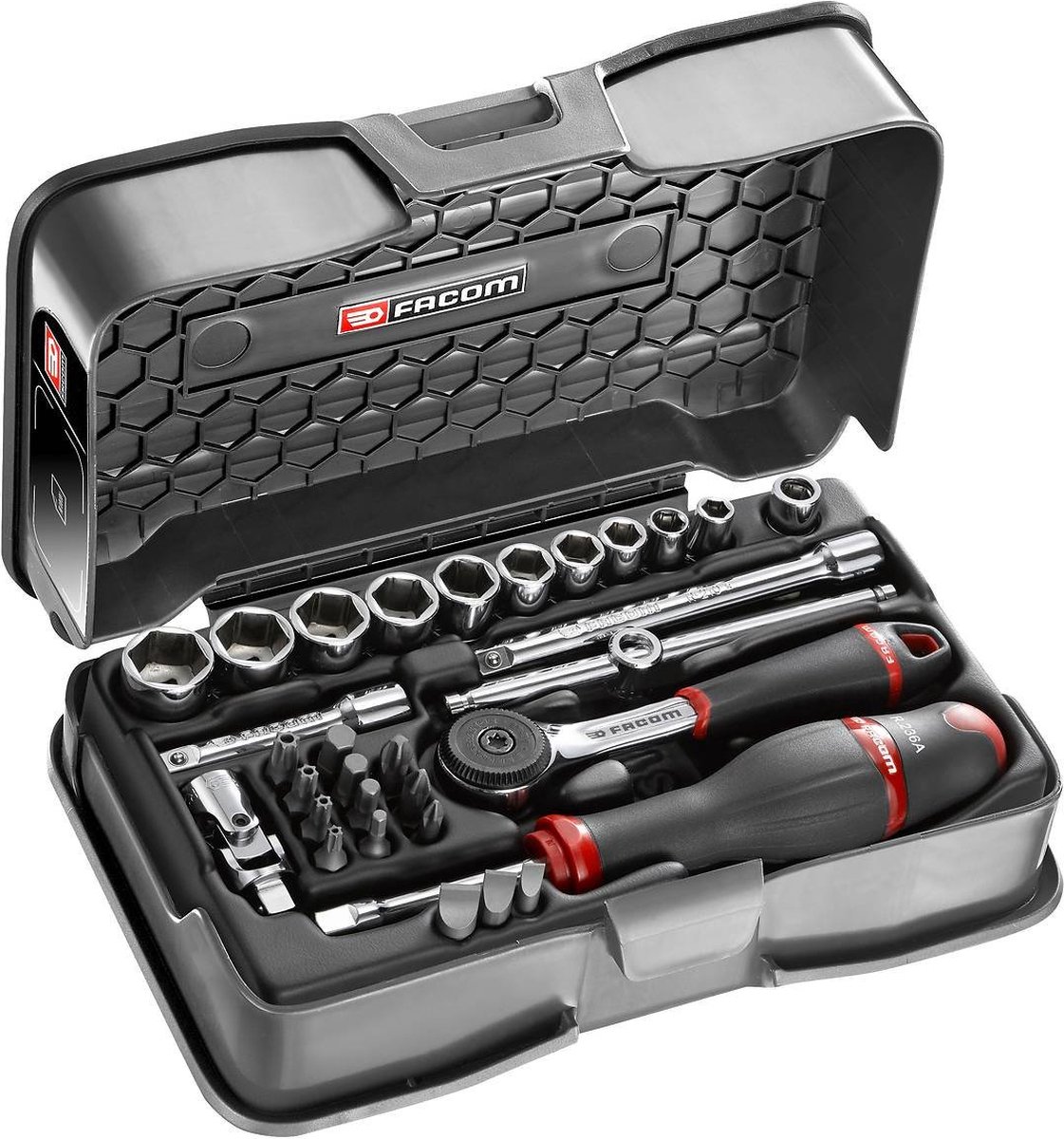 Facom doppendoos 1/4' 6-k inch r.161b 37 stuks - R.161-5P6U