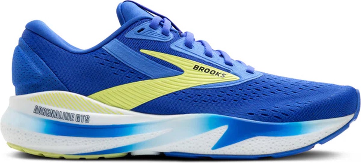 Brooks Adrenaline GTS 24 hardloopschoenen cobalt blue/neo yellow/peacoat heren 45.5