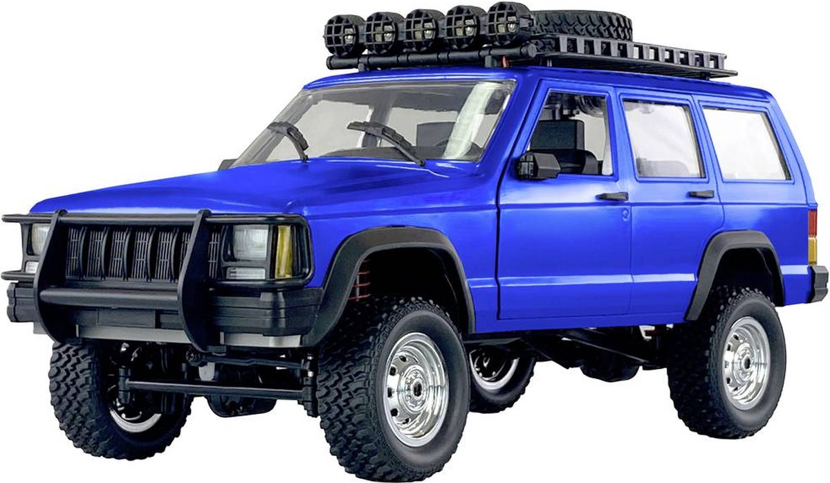 Amewi JC-X12 Scale Blauw Brushed 1:12 RC auto Elektro Terreinwagen 4WD RTR 2,4 GHz Incl. accu en lader