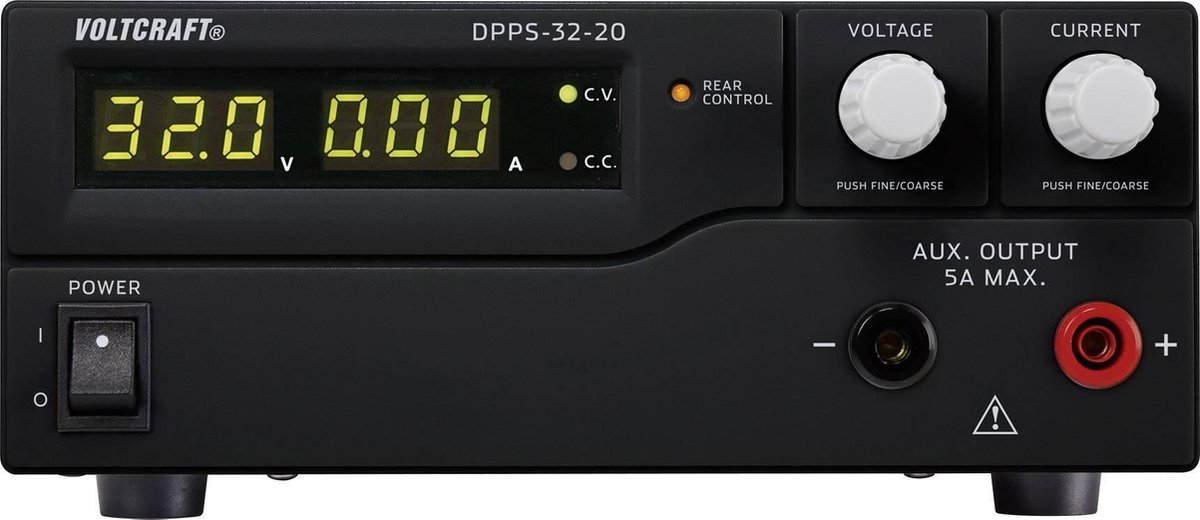 VOLTCRAFT DPPS-32-20 Labvoeding, regelbaar 1 - 32 V/DC 0 - 20 A 640 W USB Programmeerbaar Aantal uitgangen: 1 x
