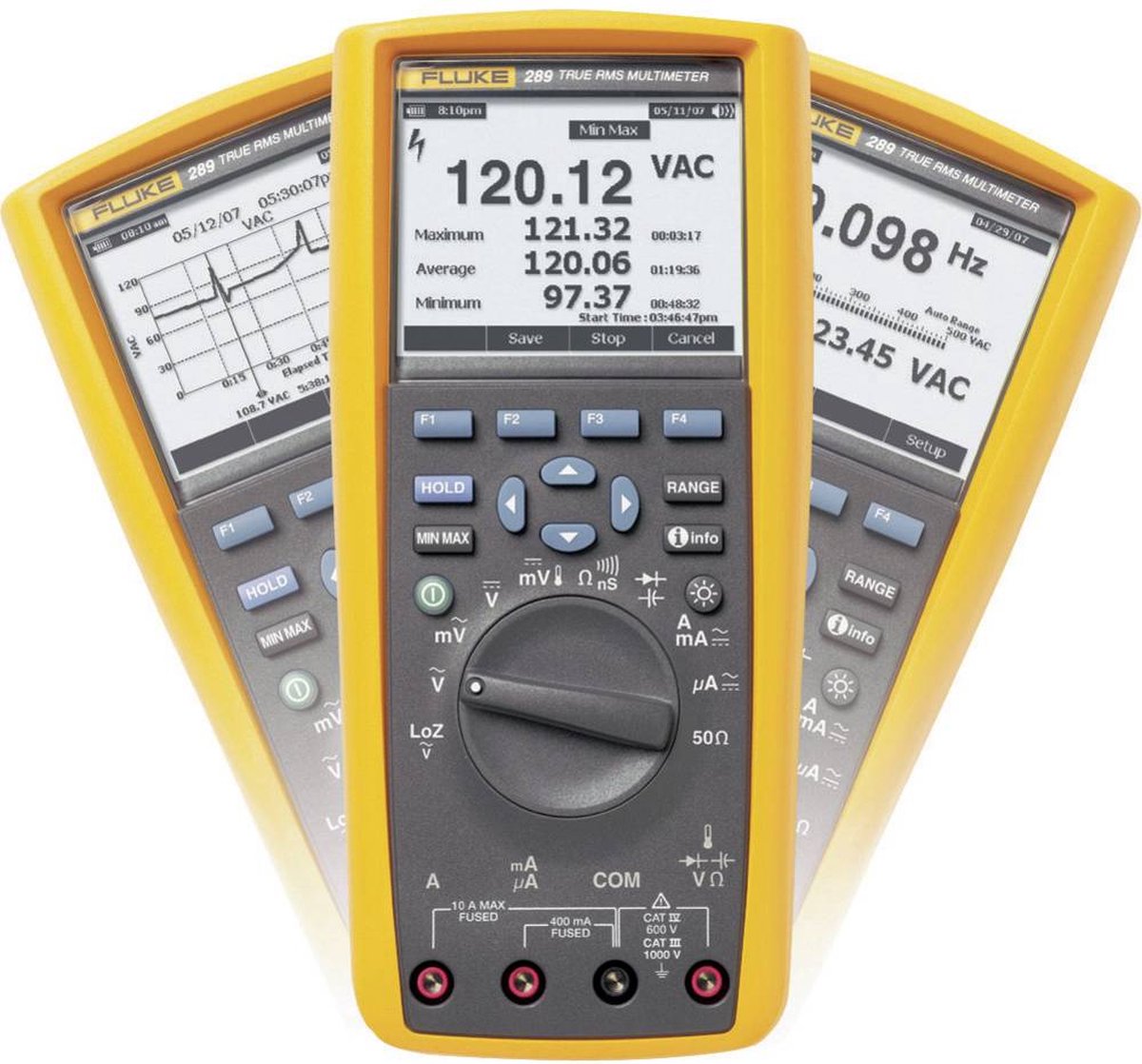 Fluke 289/EUR Multimeter Digitaal Grafisch display, Datalogger CAT III 1000 V, CAT IV 600 V Weergave (counts): 50000