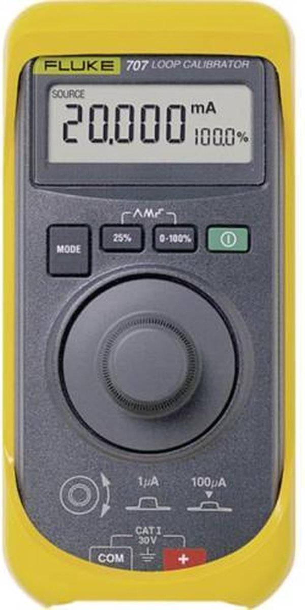 Fluke 707 Kalibrator Stroomsterkte 1x 9 V batterij (blok), meegeleverd