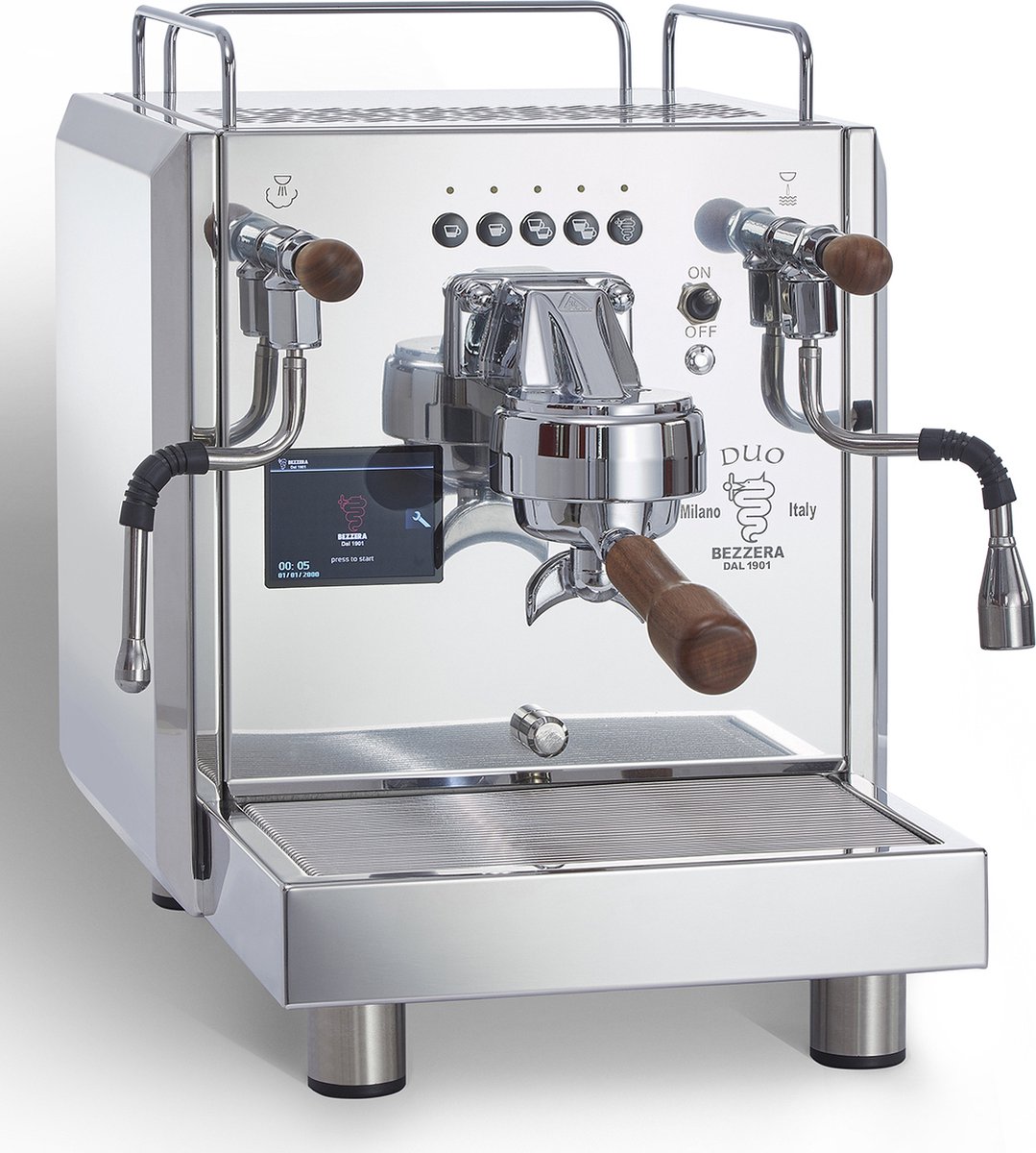 Bezzera DUO DE 3 PID Espresso machine, semi-professionele - Roestvrij staal
