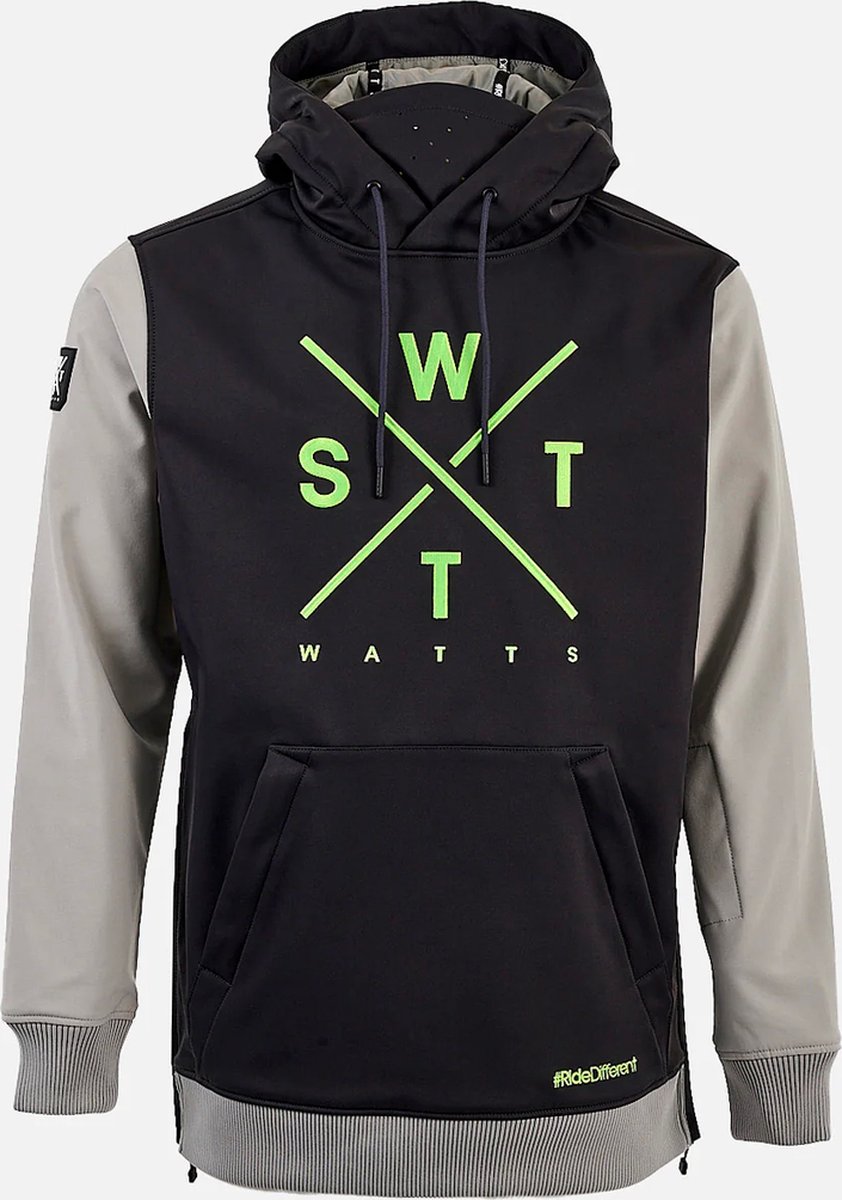 WATTS Orbital softshell ski jas lichtgrijs/groen, XL