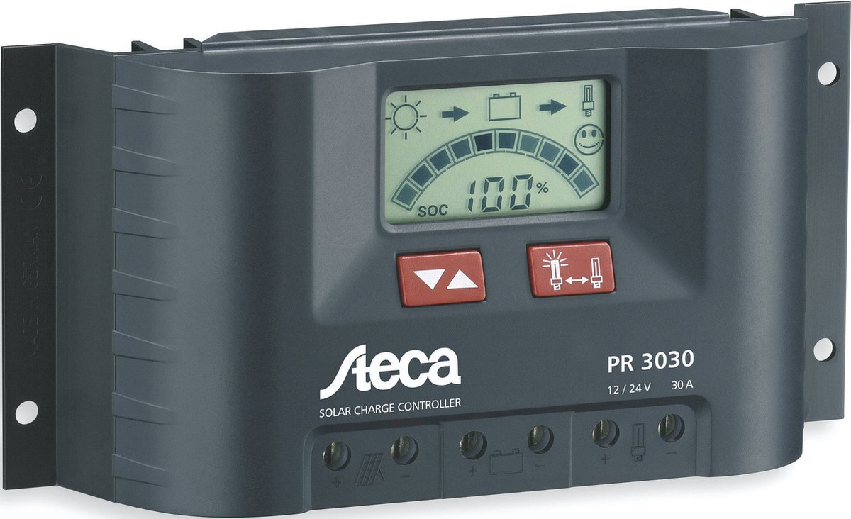 Steca PR 3030 Laadregelaar voor zonne-energie PWM 12 V, 24 V 30 A